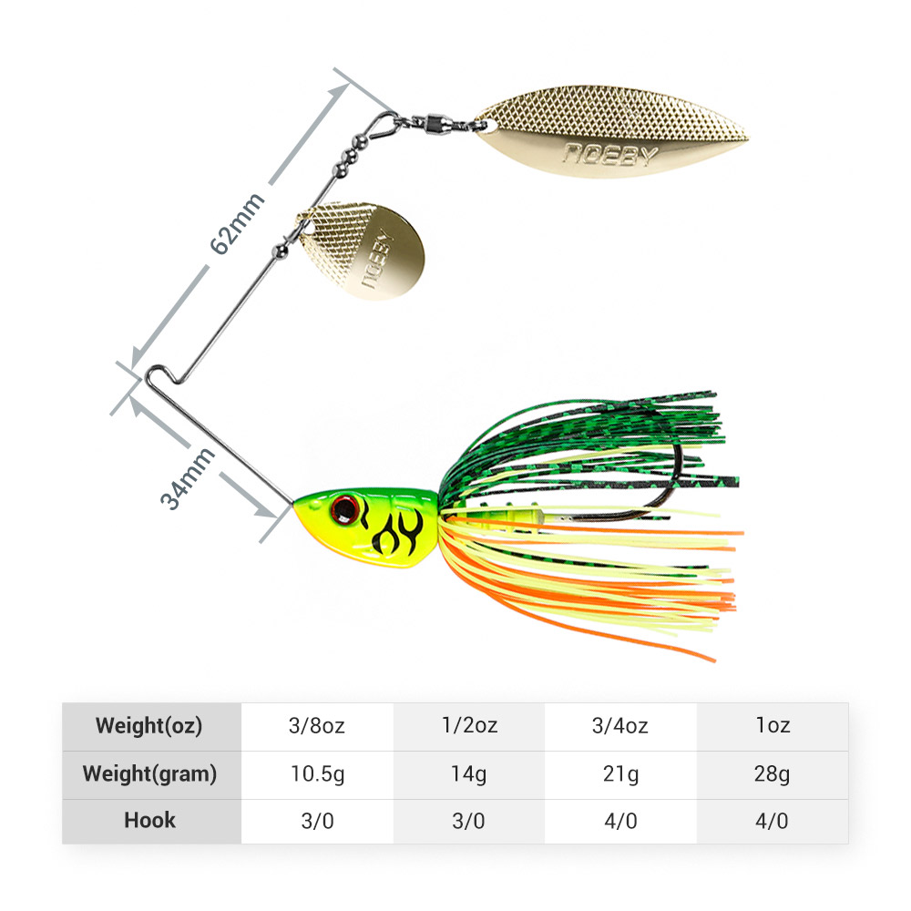 Noeby Spinnerbait 10.5g 14g 21 - Fishing Lure Swimbait avaliação e preço