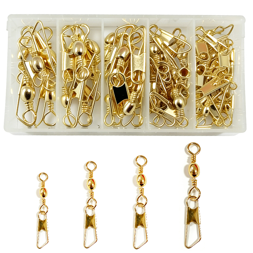 50Pcs Gold Fishing Barrel Swiv - Fishing Lure Accessories avaliação e preço