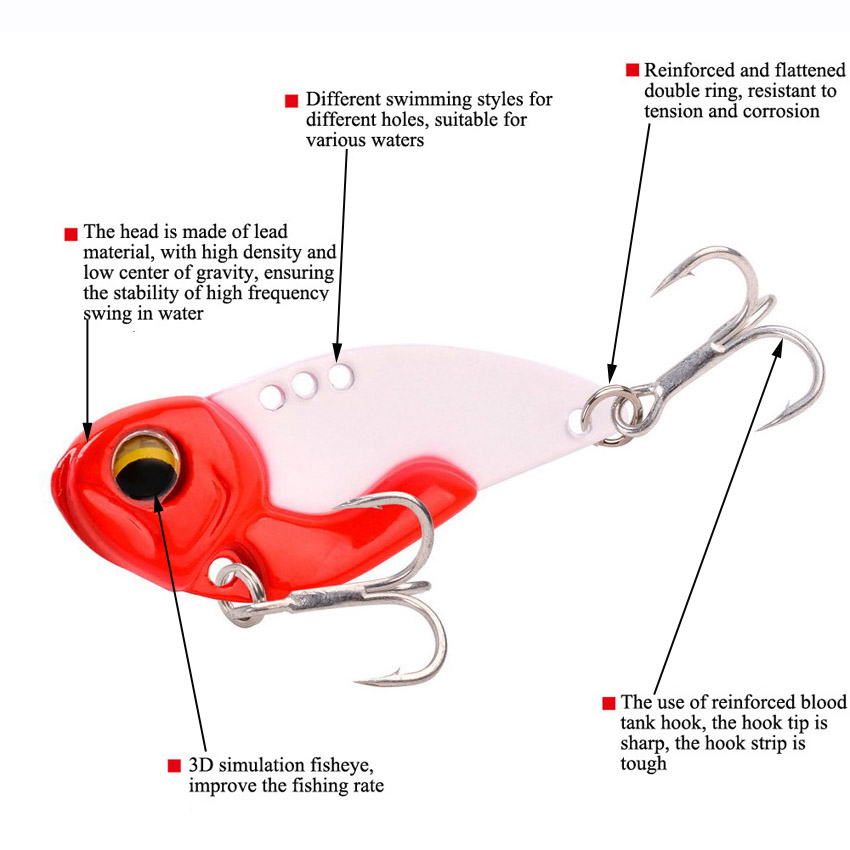 6pcs Metal VIB Fishing Lures 7 - Fishing Lure Blade Bait avaliação e preço
