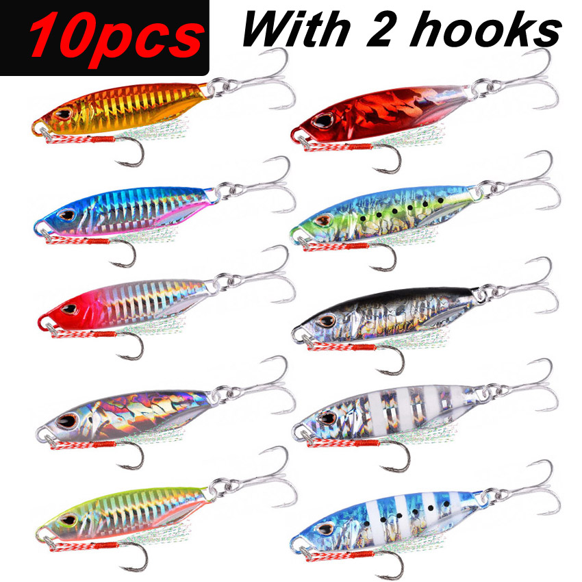 10Pcs Long Cast Metal Bait Spi - Fishing Lure Spinnerbait avaliação e preço