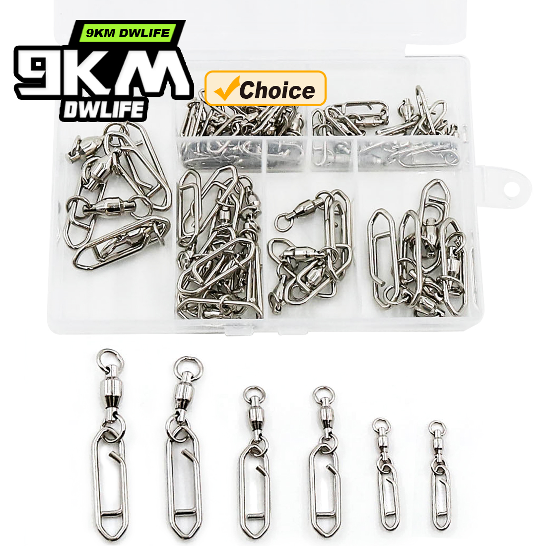 9KM Fishing Swivel Snap Kit 50 - Fishing Lure Making Kit avaliação e preço