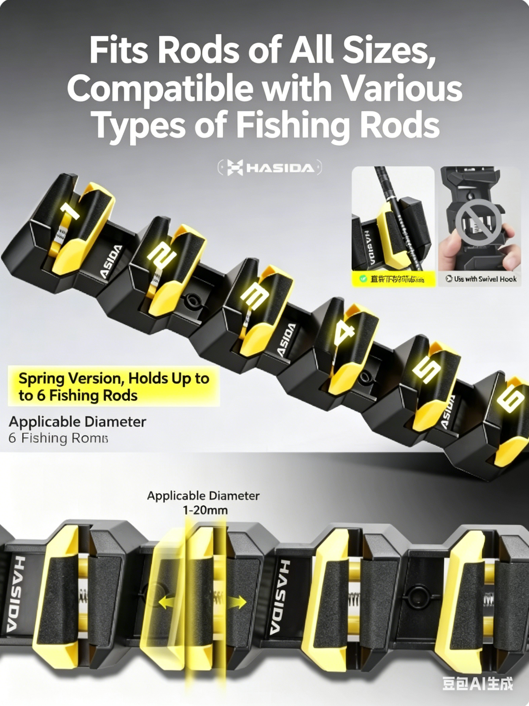 HISTAR Soft Rubber Wall-Mounte - Fishing Lure Accessories avaliação e preço