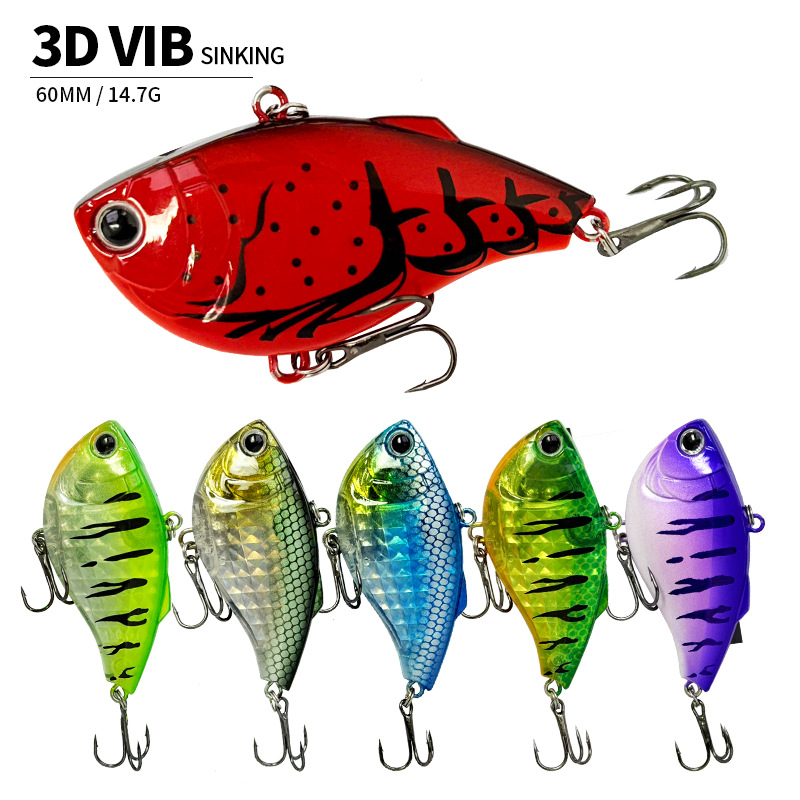60mm 14.7g Sinking VIB Fishing - Fishing Lure Jerkbait avaliação e preço