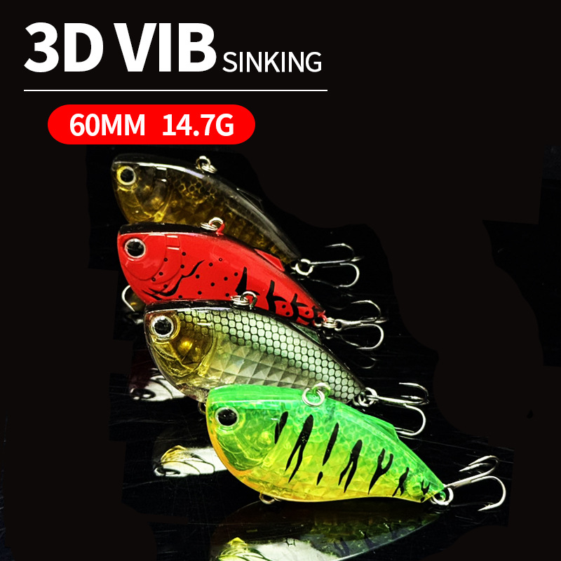 60mm 14.7g Sinking VIB Fishing - Fishing Lure Jerkbait avaliação e preço