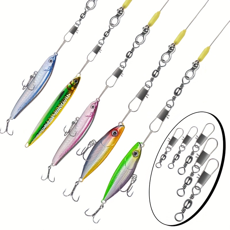 50Pc/box Stainless Steel Swive - Fishing Lure Box avaliação e preço
