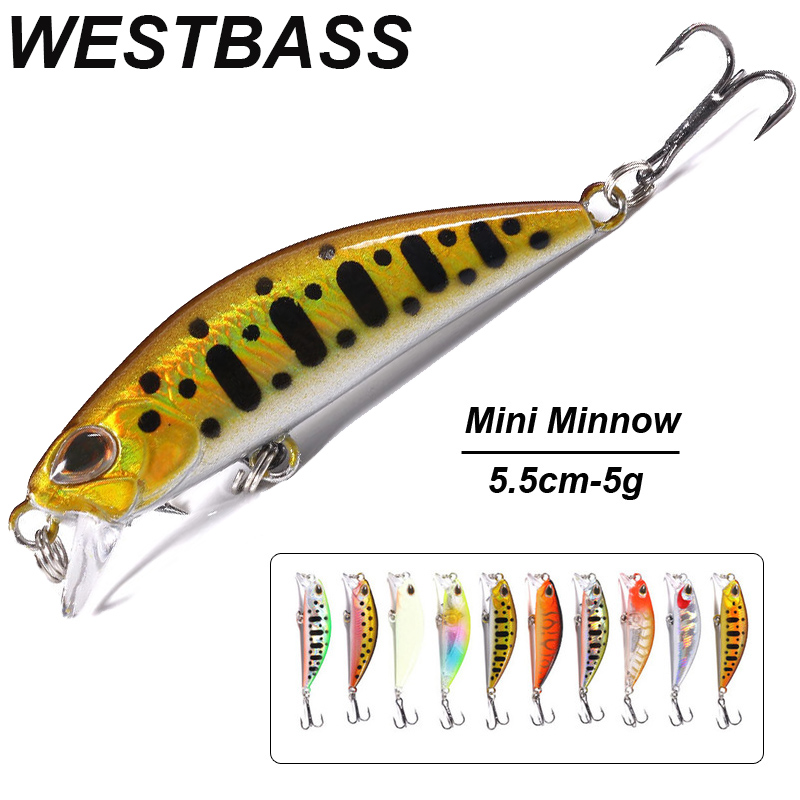 WESTBASS 1PX Micro Minnow Lure - Fishing Lure Jerkbait avaliação e preço