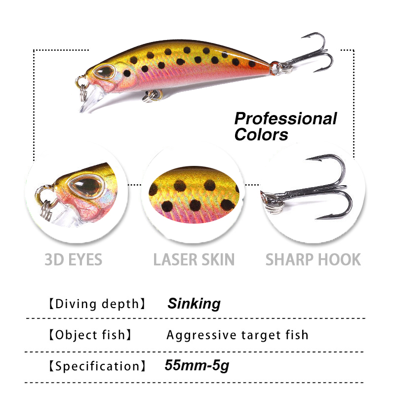 WESTBASS 1PX Micro Minnow Lure - Fishing Lure Jerkbait avaliação e preço