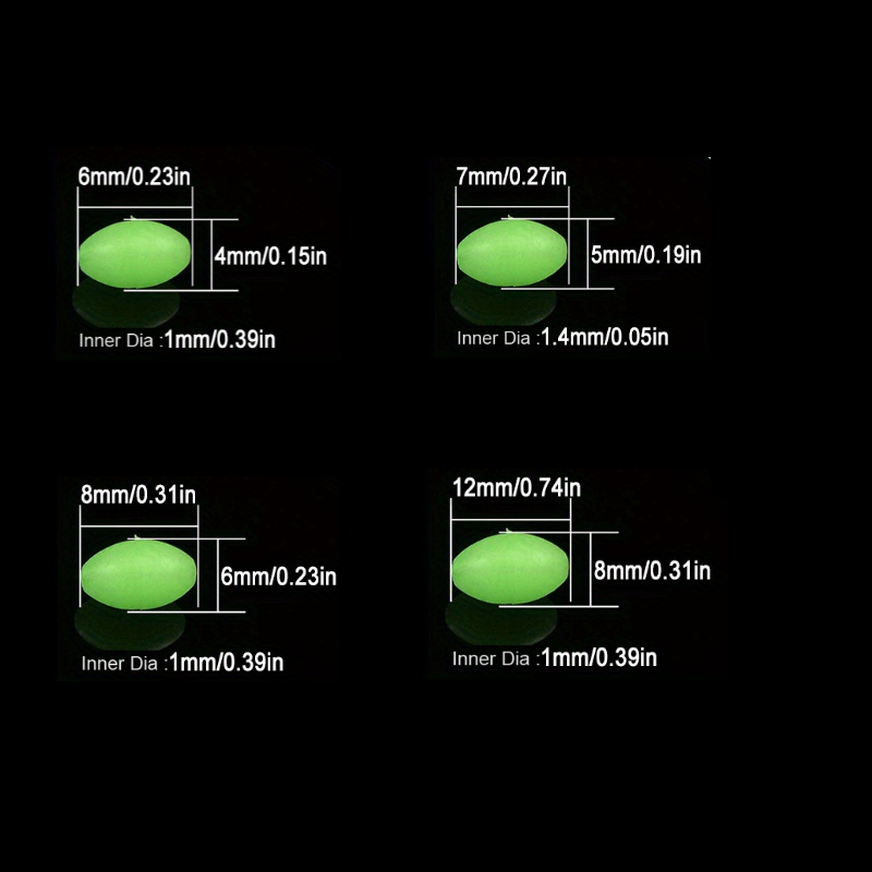 100pcs/lot Oval Night Luminous - Fishing Lure Topwater avaliação e preço