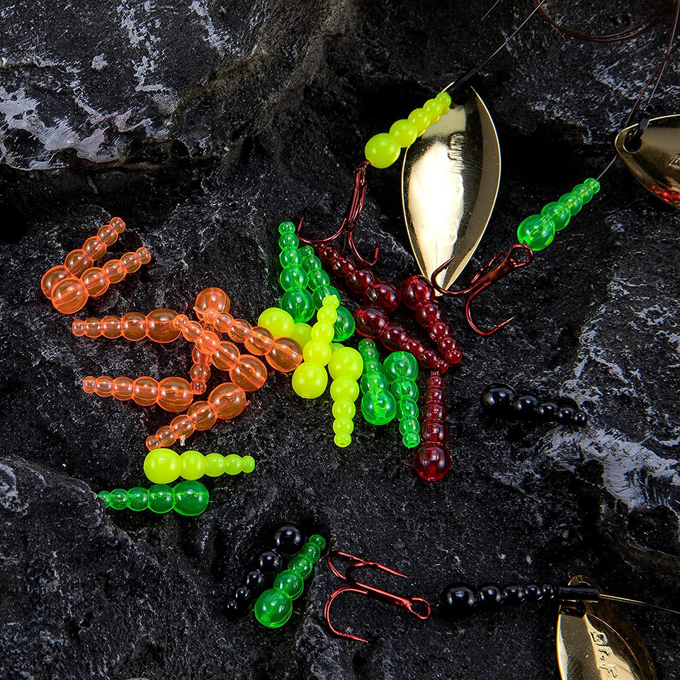 50PCS Stacked Fishing Beads Tr - Fishing Lure Spinner avaliação e preço