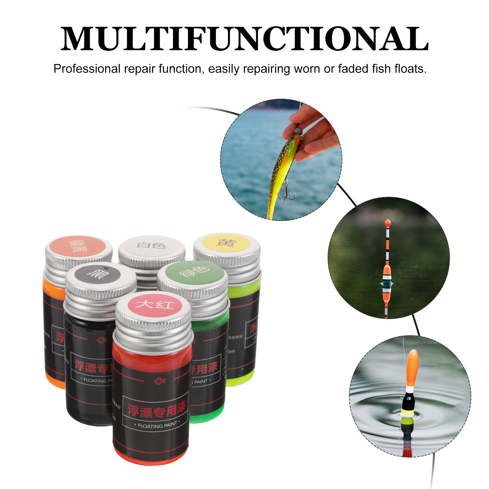 6pcs 30Ml Fluorescent Floating - Fishing Lure Making Kit avaliação e preço