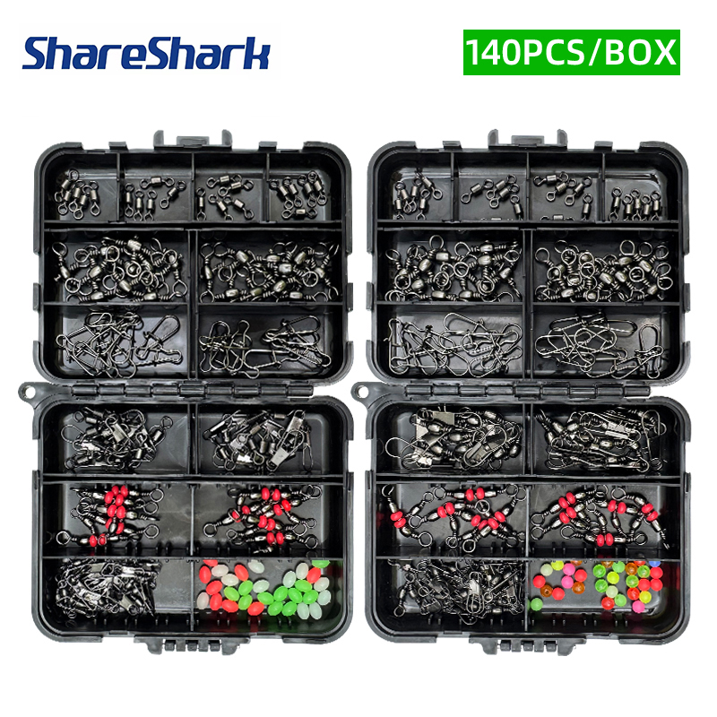 ShareShark 140Pcs fishing acce - Fishing Lure Kit avaliação e preço