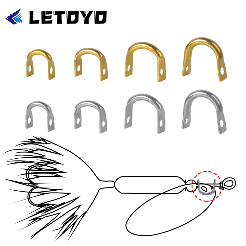 LETOYO 100pcs Folded Clevises  - Fishing Lure Making Kit avaliação e preço