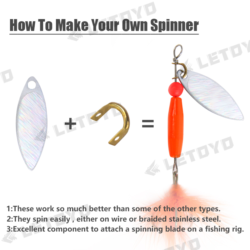 LETOYO 100pcs Folded Clevises  - Fishing Lure Making Kit avaliação e preço