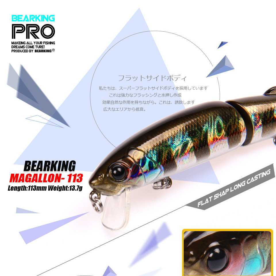 Bearking 1PC 113mm 13.7g Hard  - Fishing Lure Crankbait avaliação e preço