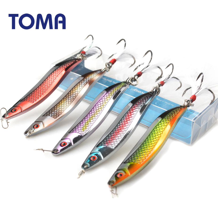 TOMA Metal Zinc Spoon Fishing  - Fishing Lure Crankbait avaliação e preço