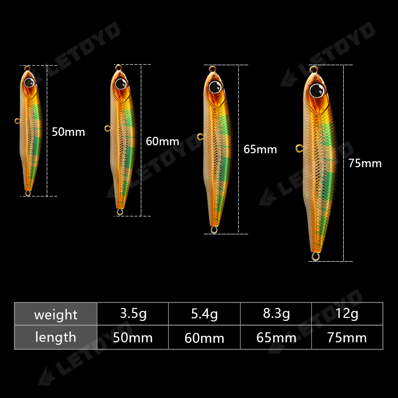 LETOYO Sinking Pencil 17g 12g- - Fishing Lure Swimbait avaliação e preço
