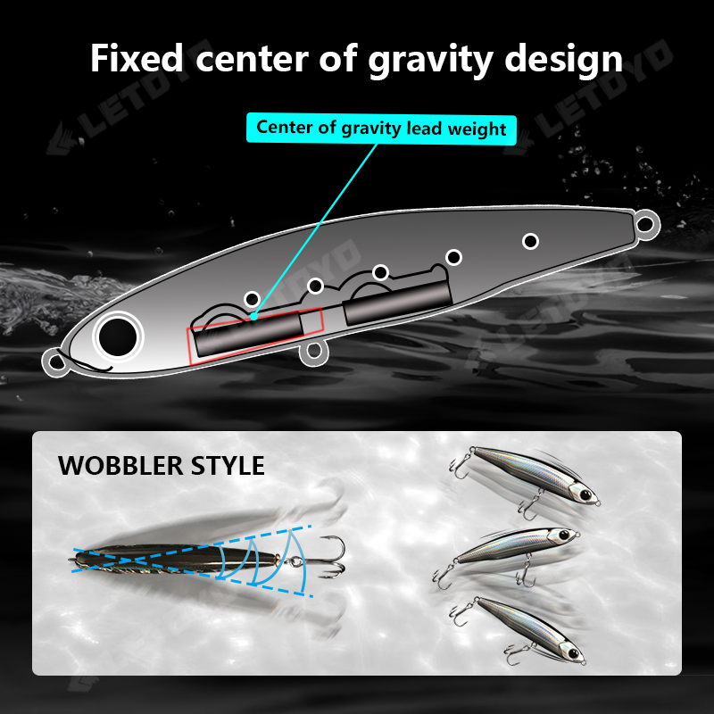 LETOYO Sinking Pencil 17g 12g- - Fishing Lure Swimbait avaliação e preço