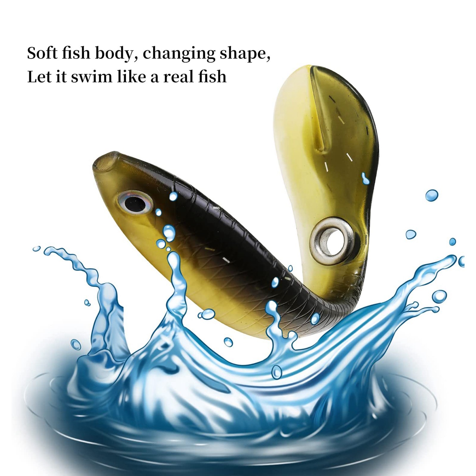10Pcs Soft Fishing Lure,Fishin - Fishing Lure Soft Plastic avaliação e preço