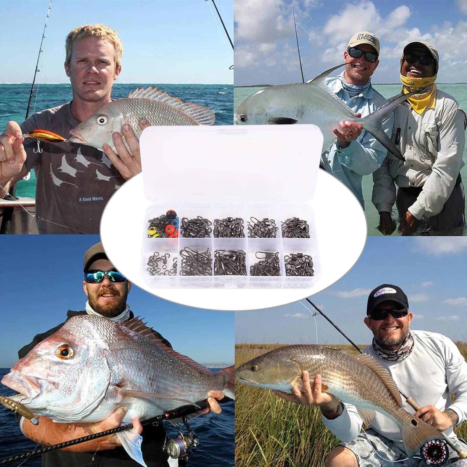 115pcs Fishing Swivel Connecto - Fishing Lure Kit avaliação e preço