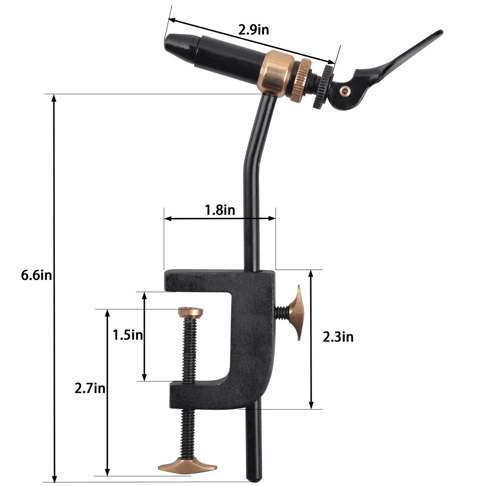 Rotary Fly Tying Vise Tool Saf - Fishing Lure Jig avaliação e preço