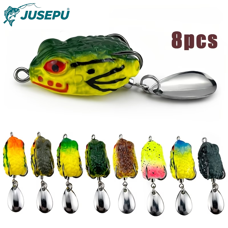 8pcs Topwater Frog Fishing Lur - Fishing Lure Blade Bait avaliação e preço
