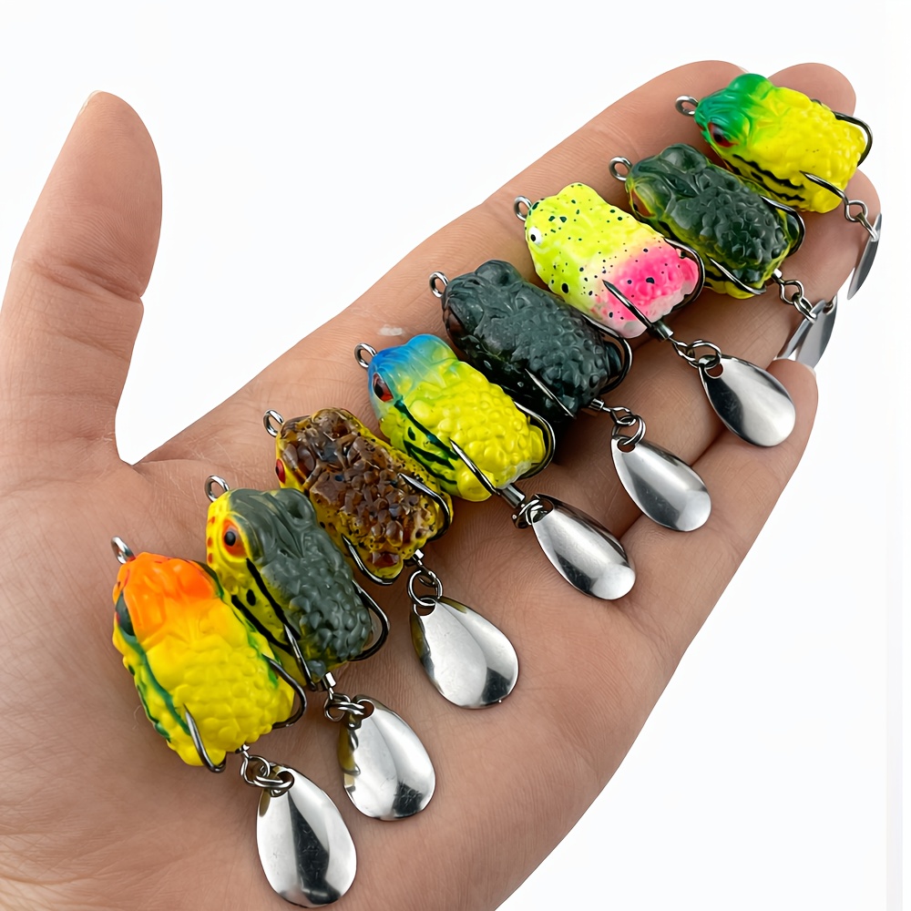 8pcs Topwater Frog Fishing Lur - Fishing Lure Blade Bait avaliação e preço