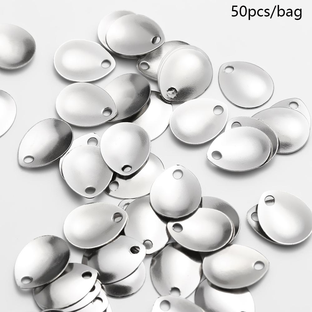 50PCS Silver Smooth Nickel Seq - Fishing Lure Spoon avaliação e preço
