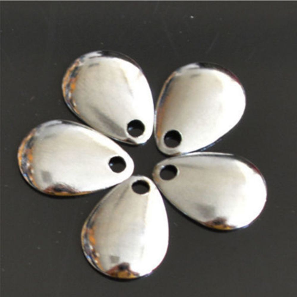 50PCS Silver Smooth Nickel Seq - Fishing Lure Spoon avaliação e preço