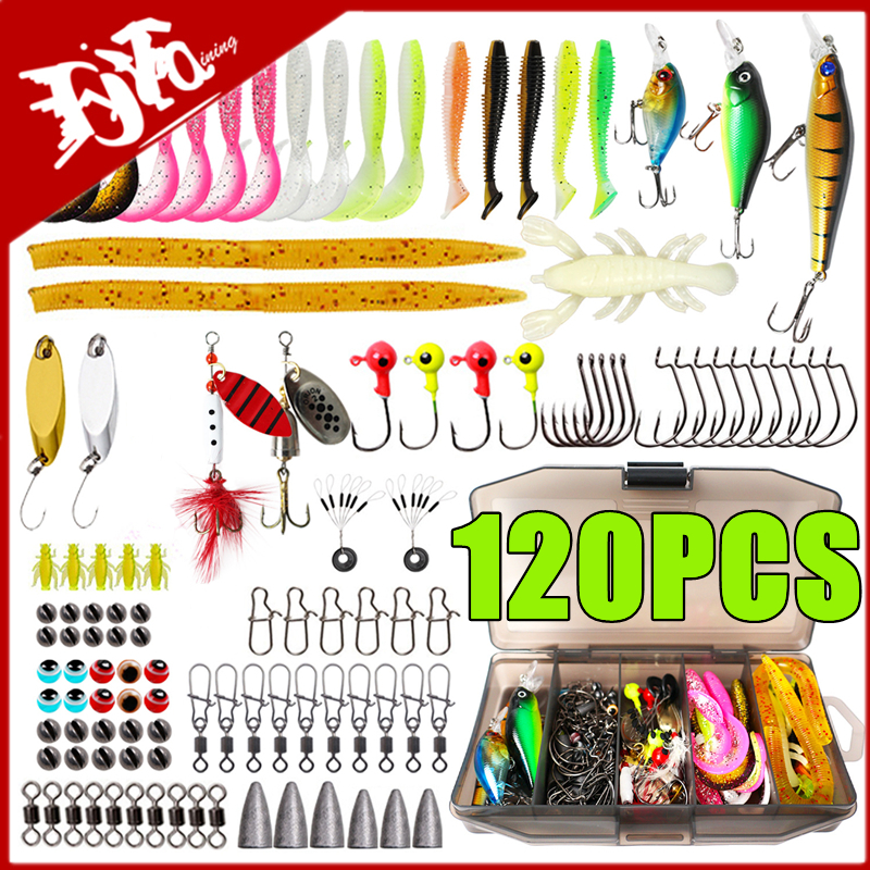 New 120PCS Fishing Lure Set So - Fishing Lure Jig avaliação e preço