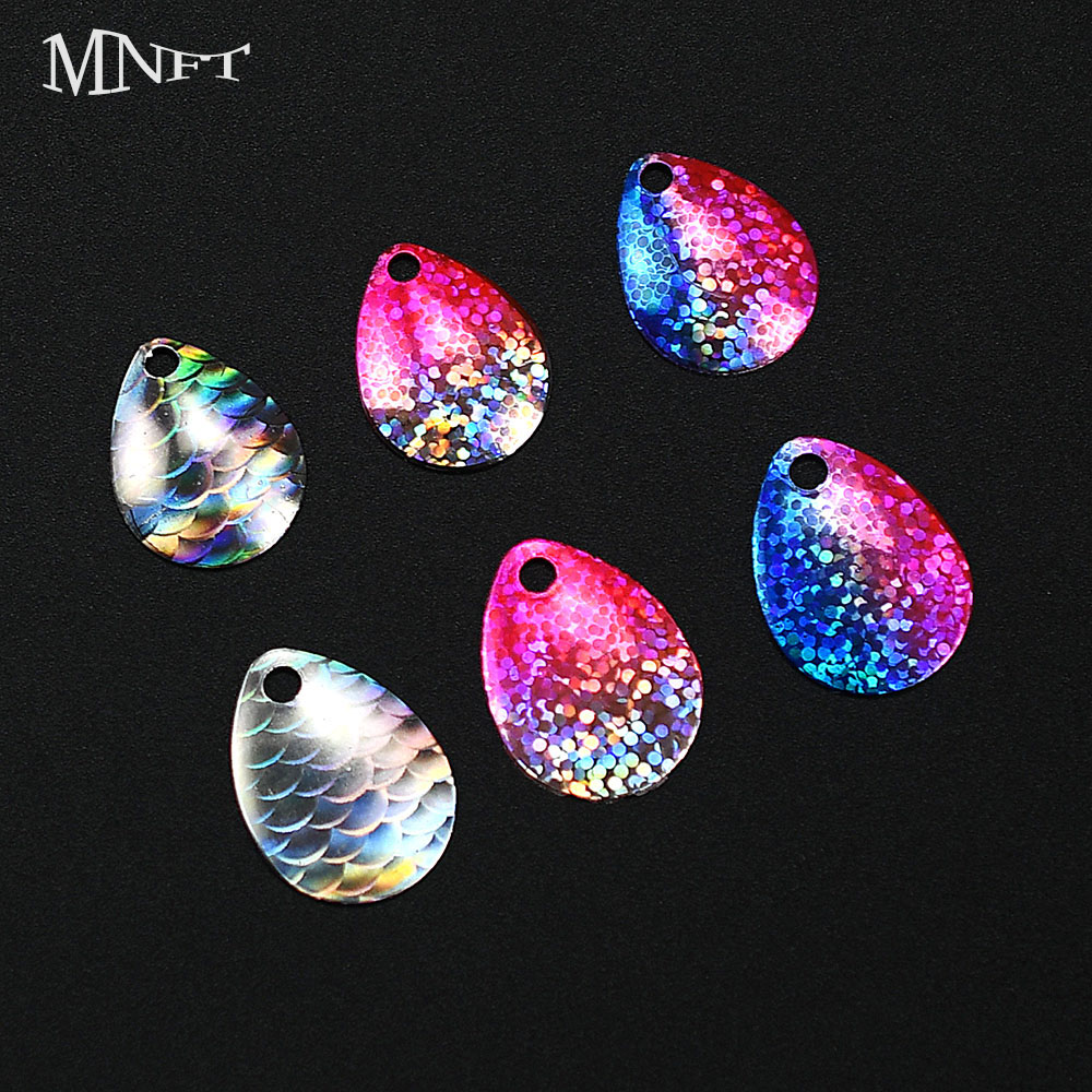 6Pcs Iridescent Fish Scale Spo - Fishing Lure Blade Bait avaliação e preço