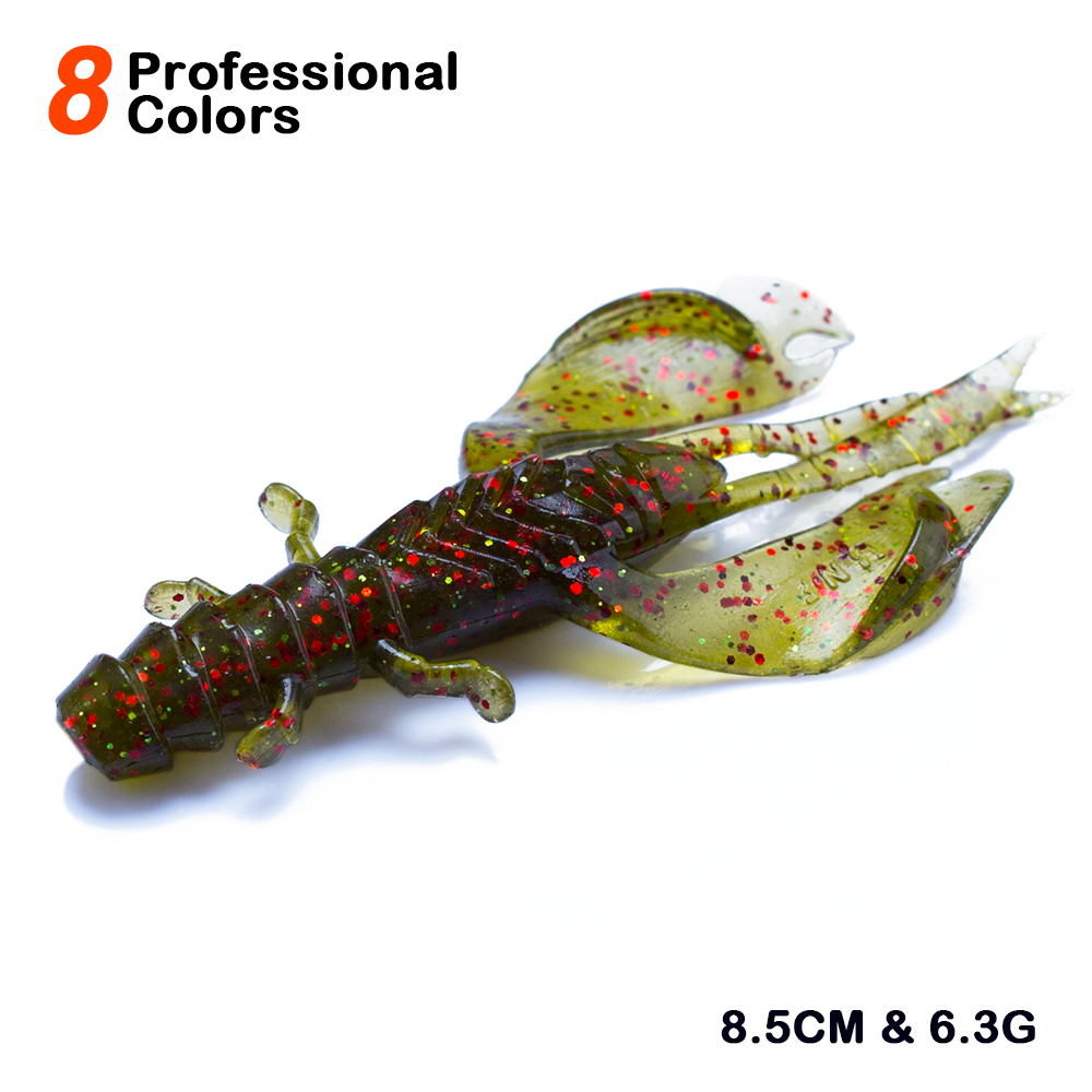4/8pcs 80mm/6.5g Soft Silicon  - Fishing Lure Soft Plastic avaliação e preço
