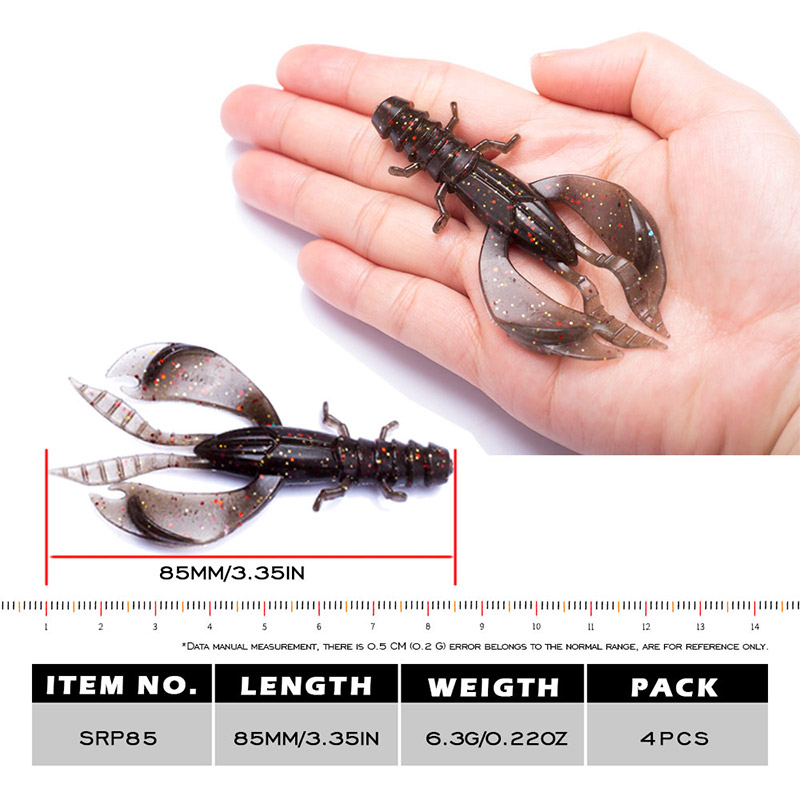 4/8pcs 80mm/6.5g Soft Silicon  - Fishing Lure Soft Plastic avaliação e preço