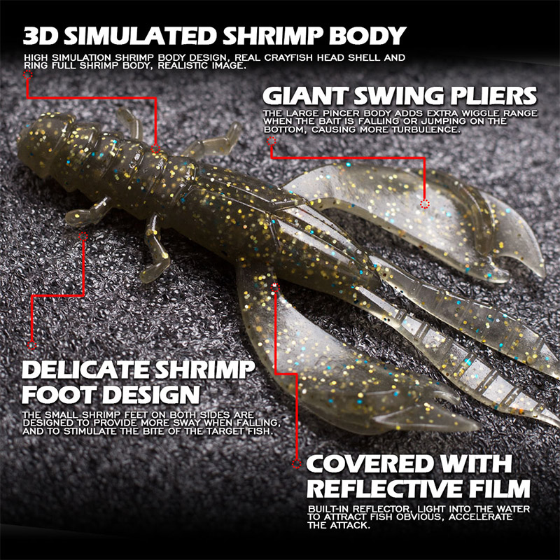 4/8pcs 80mm/6.5g Soft Silicon  - Fishing Lure Soft Plastic avaliação e preço
