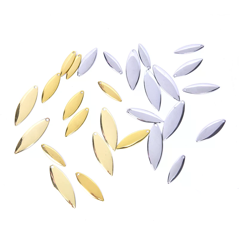 50pcs Willow Spinner Blades Sm - Fishing Lure Blade Bait avaliação e preço
