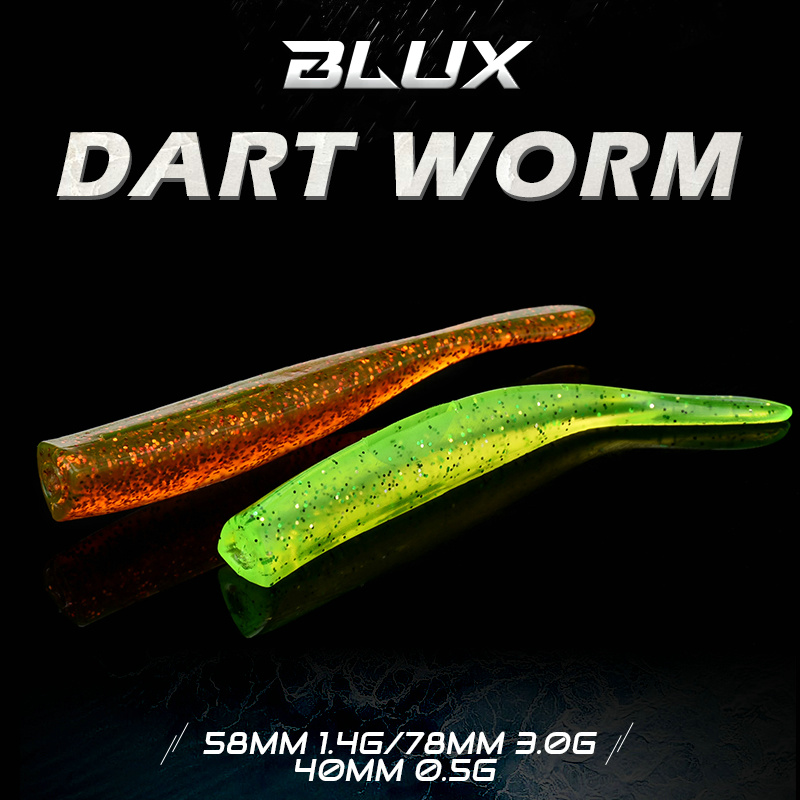 BLUX New Dart Worm Soft Bait 5 - Fishing Lure Soft Plastic avaliação e preço