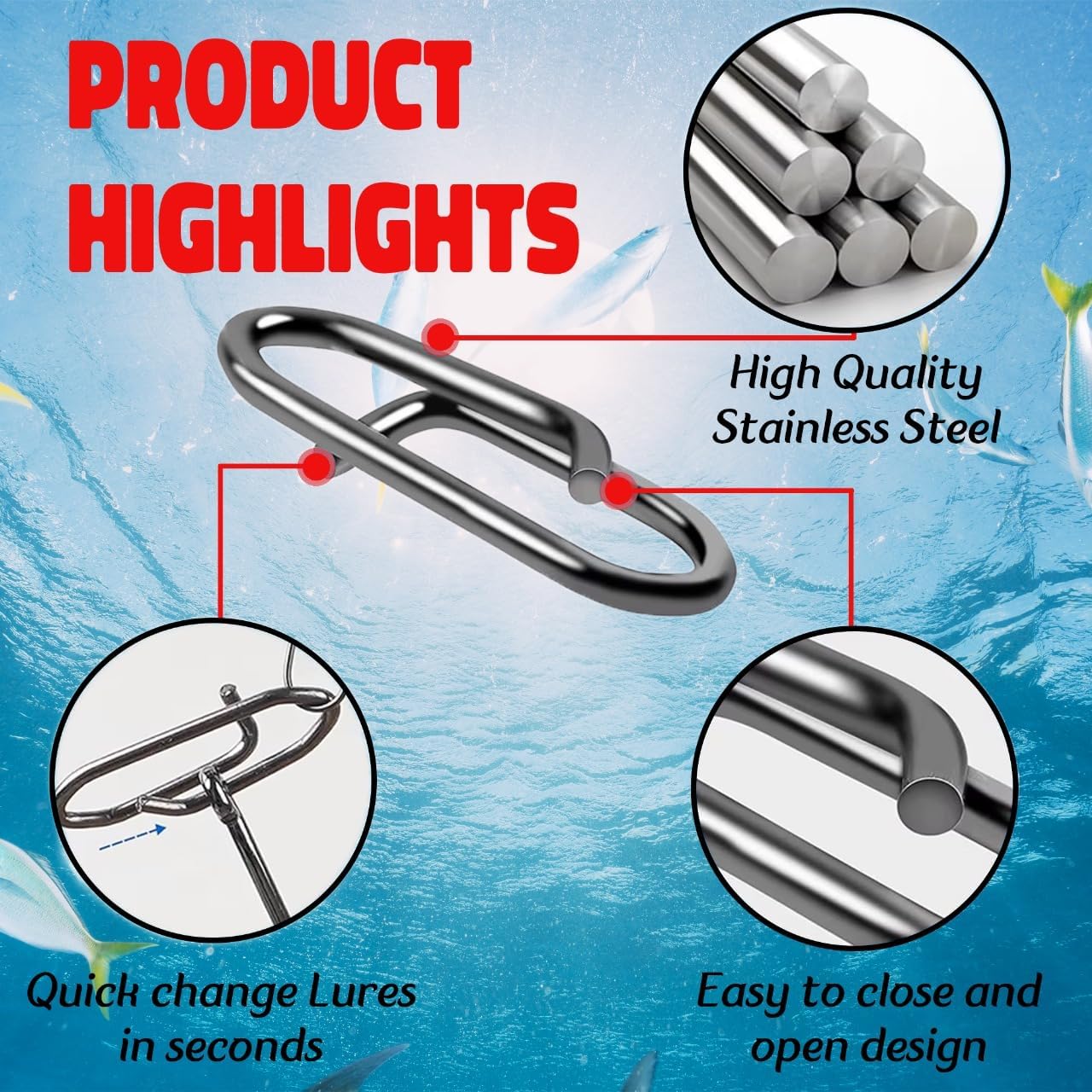 9KM Fishing Snap Kit 110pcs Po - Fishing Lure Making Kit avaliação e preço
