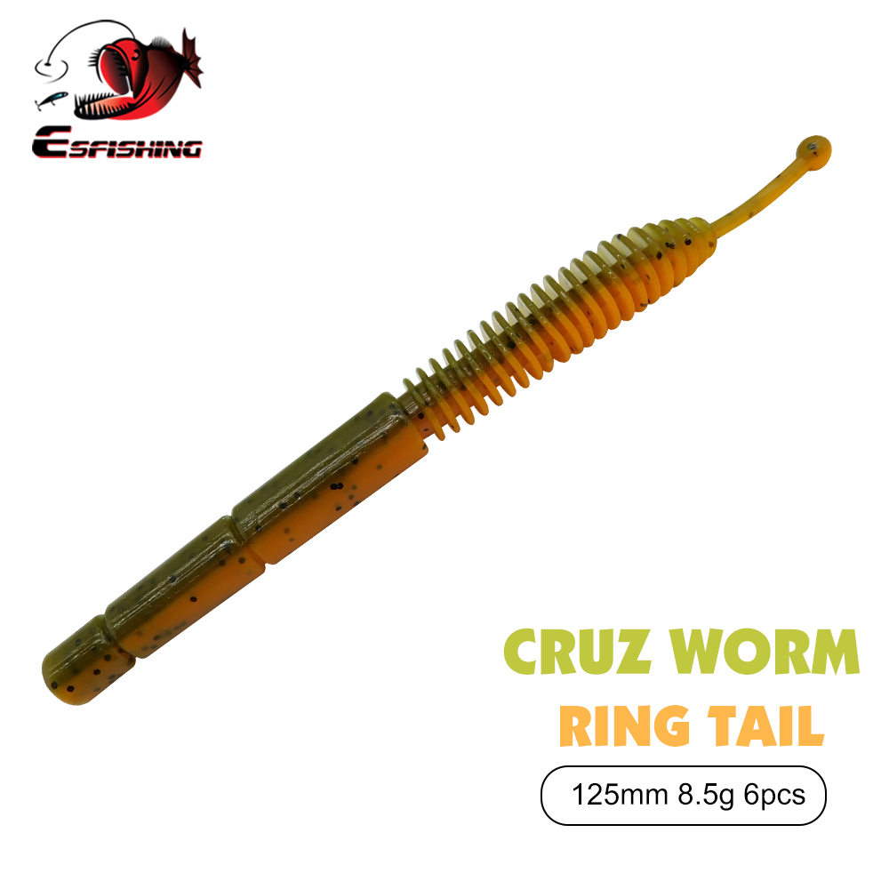 ESFISHING Soft Lure Cruz Worm  - Fishing Lure Jerkbait avaliação e preço