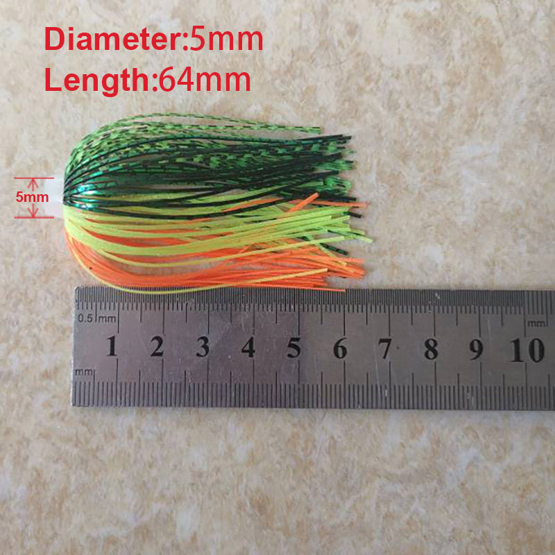 5 pcs/lot  88 Strands  64mm Si - Fishing Lure Buzzbait avaliação e preço