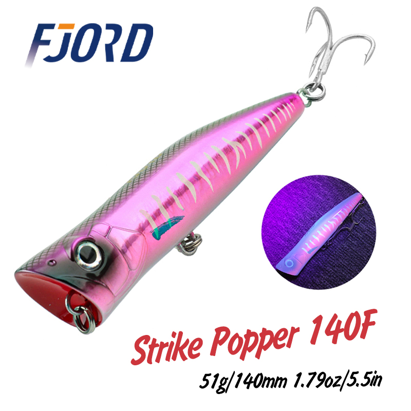 FJORD 140mm 51g Popper Fishing - Fishing Lure Buzzbait avaliação e preço