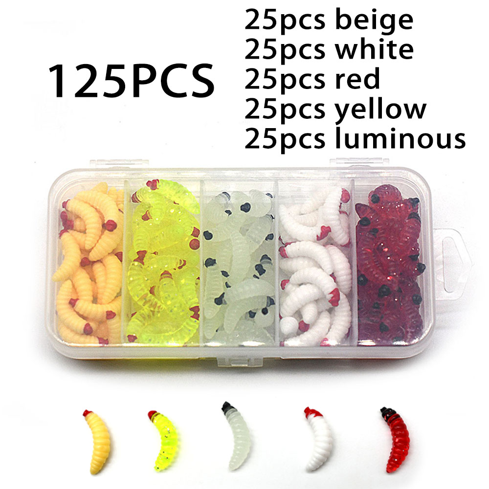 125Pcs Earthworm Fishing Bait  - Fishing Lure Soft Plastic avaliação e preço