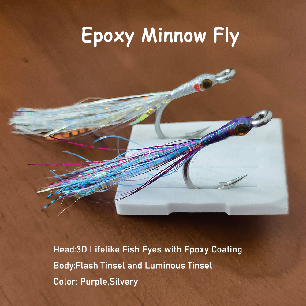 Saltwater Minnow Fly 4/0 Stain - Fishing Lure Swimbait avaliação e preço
