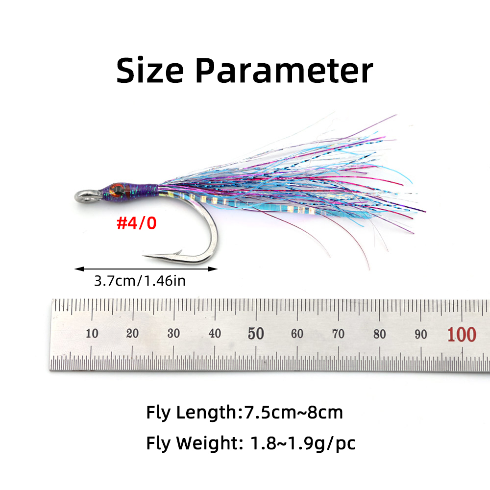 Saltwater Minnow Fly 4/0 Stain - Fishing Lure Swimbait avaliação e preço