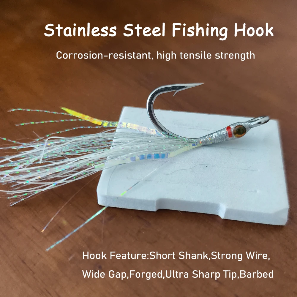 Saltwater Minnow Fly 4/0 Stain - Fishing Lure Swimbait avaliação e preço