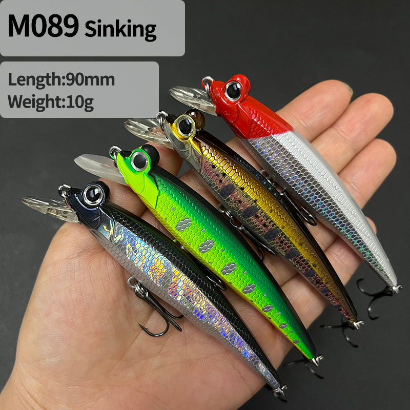 90mm 10g Slow Sinking Jerkbait - Fishing Lure Jerkbait avaliação e preço